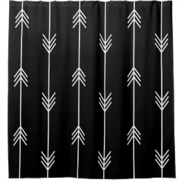 はっきりしたな白黒矢パターン シャワーカーテン