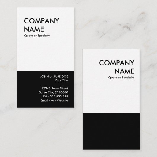 はっきりしたな白黒 名刺 (正面/裏面)