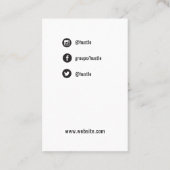 はっきりしたな社会的な媒体カードテンプレート- 名刺 (裏面)