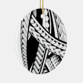 はっきりしたな種族のポリネシアの島のハワイのtatauのデザイン セラミックオーナメント (右)