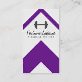 はっきりしたな紫色のパーソナルトレーナー及びフィットネス 名刺