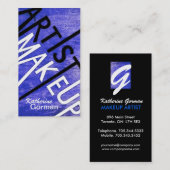 はっきりしたな織り目加工のメーキャップアーティストの名刺 名刺 (正面/裏面)