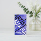 はっきりしたな織り目加工のメーキャップアーティストの名刺 名刺 (スタンド正面)