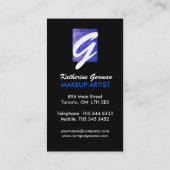 はっきりしたな織り目加工のメーキャップアーティストの名刺 名刺 (裏面)