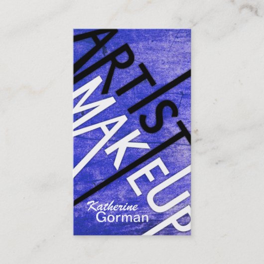 はっきりしたな織り目加工のメーキャップアーティストの名刺 名刺 (正面)