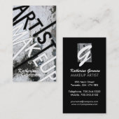 はっきりしたな織り目加工のメーキャップアーティストの名刺 名刺 (正面/裏面)