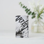 はっきりしたな織り目加工のメーキャップアーティストの名刺 名刺 (スタンド正面)