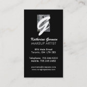 はっきりしたな織り目加工のメーキャップアーティストの名刺 名刺 (裏面)