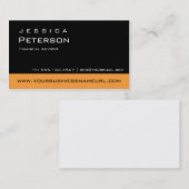 はっきりしたな色のオレンジ財務顧問の名刺 名刺 (正面/裏面)