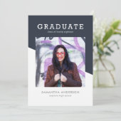 はっきりしたな色の卒業の招待状 招待状 (スタンド正面)