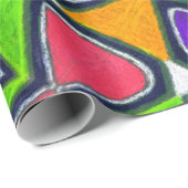 はっきりしたな色の油のパステル調の包装紙 ラッピングペーパー (ロールコーナー)