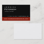 はっきりしたな色の赤い財務顧問の名刺 名刺 (正面/裏面)