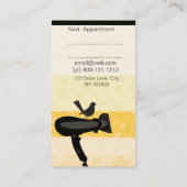 はっきりしたな花いっぱいのマネシツグミのヘアードライヤーのサロンのスタイリスト 予約カード (裏面)