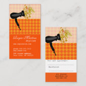 はっきりしたな花の美容師の打撃のドライヤーの破裂音 予約カード (正面/裏面)