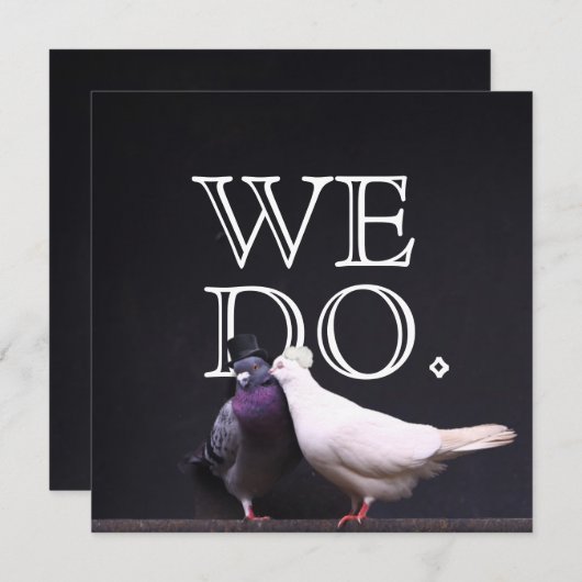 はっきりしたな花嫁及び新郎の鳥私達は結婚式招待状をします 招待状 (正面/裏面)