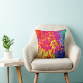 はっきりしたな虹の花の渦巻の抽象的な絵画があって下さい クッション (椅子)