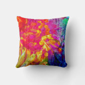 はっきりしたな虹の花の渦巻の抽象的な絵画があって下さい クッション (裏面)