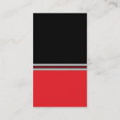 はっきりしたな赤く及び黒いモノグラムの縦の名刺 名刺 (裏面)