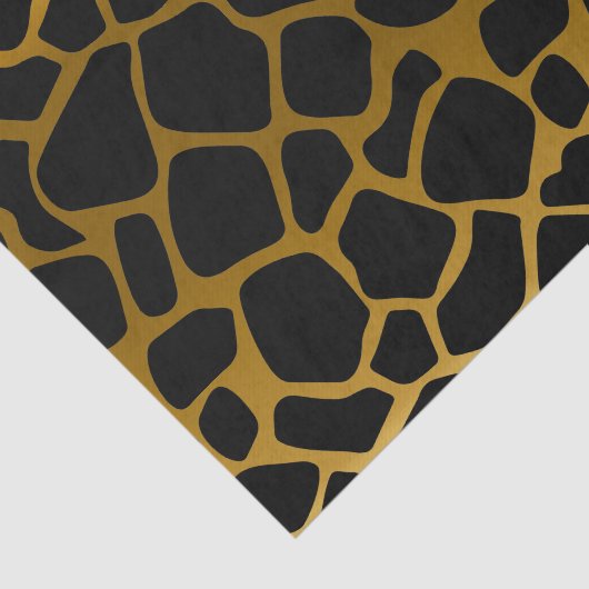 はっきりしたな金ゴールドおよび黒いキリンの点 薄葉紙 (詳細)