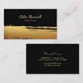 はっきりしたな金ゴールドのペンキの打撃のミニマリスト 名刺 (正面/裏面)