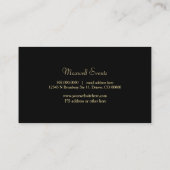 はっきりしたな金ゴールドのペンキの打撃のミニマリスト 名刺 (裏面)