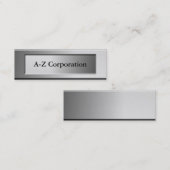 はっきりしたな金属の一見の名札の名刺 スキニー名刺 (正面/裏面)