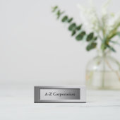 はっきりしたな金属の一見の名札の名刺 スキニー名刺 (スタンド正面)