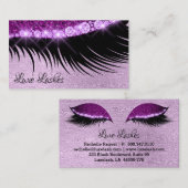 はっきりしたな鞭の鞭の名刺のまつげの魅力的な紫色 名刺 (正面/裏面)
