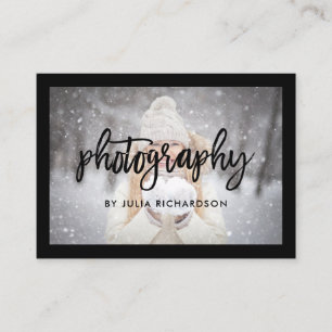 はっきりしたな黒 カメラマンのための2つの写真 名刺