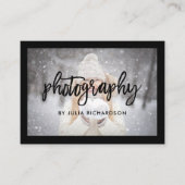 はっきりしたな黒|カメラマンのための2つの写真 名刺 (正面)