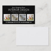 はっきりしたな4つの写真のインテリア・デザイナー 名刺 (正面/裏面)