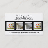 はっきりしたな4つの写真のインテリア・デザイナー 名刺 (正面)