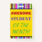 はっきりしたな"月の素晴らしい学生!" バッジ (裏面)