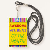 はっきりしたな"月の素晴らしい学生!" バッジ (裏面ランヤード)