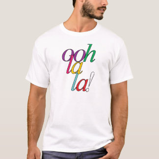 はっきりしたな"ooh La la!"の 明るく数々のな色 Tシャツ