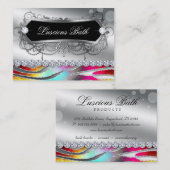 はっきりしたなBathの名刺のネイルサロンのシマウマ 名刺 (正面/裏面)