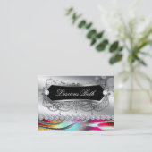 はっきりしたなBathの名刺のネイルサロンのシマウマ 名刺 (スタンド正面)