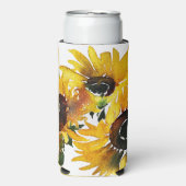 はっきりしたひまわり水彩50 スリム缶クーラー (Seltzer正面)