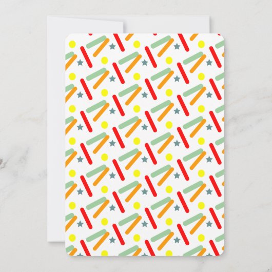 はっきりしたふりかけアイスクリームパーティースウィート16カンス 招待状 (裏面)