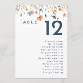 はっきりしたぶら下がったエレガントフローラ座席表カード (正面)