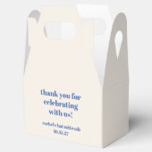 はっきりしたアイボリーブルーカスタムバルミツワーキュート フェイバーボックス (オープン)