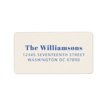 はっきりしたアイボリーブルータイポグラフィカスタム差出人住所