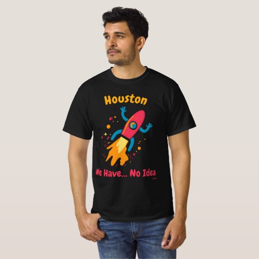 はっきりしたアポップ・アートのートロケット宇宙Tシャツ Tシャツ (正面フル)
