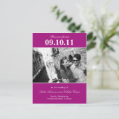 はっきりしたアラーム日付はがきを保存する(マゼンタ) 案内ポストカード (スタンド正面)