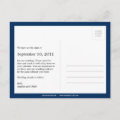 はっきりしたアラーム日付はがきを保存する(Navy) 案内ポストカード (裏面)