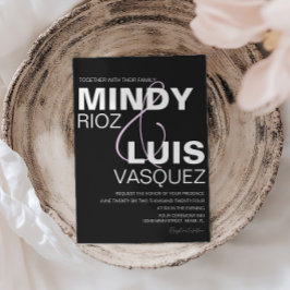 はっきりしたアンパサンド・スクリプト黒ピンク結婚色の出現 招待状