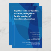 はっきりしたアートモダン鮮やか抽象芸術結婚ズ 招待状 (正面/裏面)