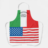 はっきりしたイタリアン米国国旗 エプロン (正面)