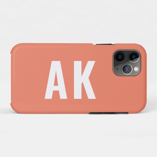 はっきりしたイニシャルモノグラム Case-Mate iPhoneケース (裏面(横))