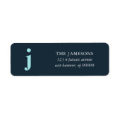 はっきりしたイニシャル ラベル (正面)